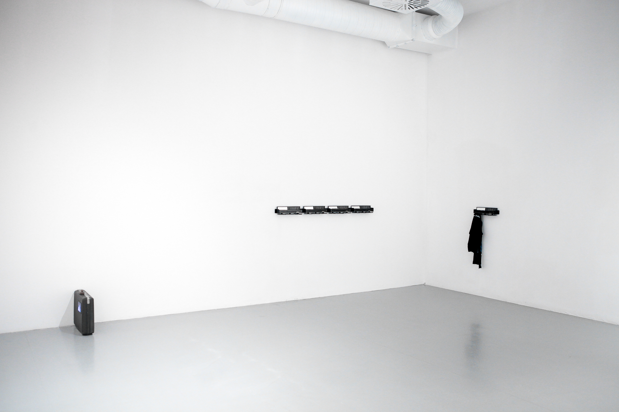 too sad to tell you, 2026. / Friday I'm in love (Mr X's closet), 2026. Exhibition view: Zniwa Smutku, Les moissons de la tristesse / The Harvest of Sorrow, cur. Oriana Radziuk, Gdansk Center for Contemporary Art (GCSW), Gdansk (PL), 2026.