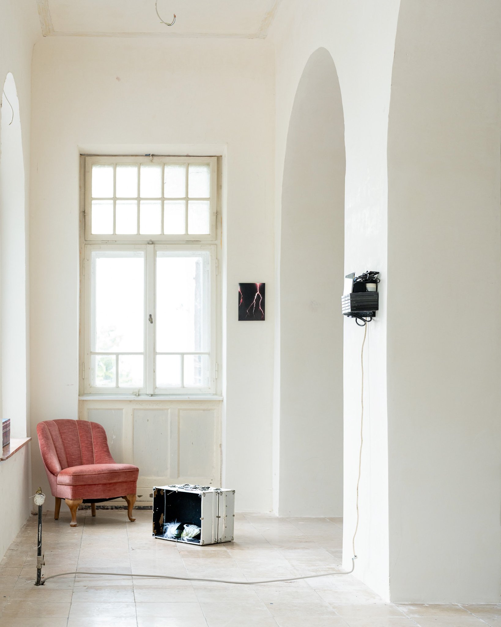 Exhibition view: <em>Ghostly Matters Travel Agency</em>, group show, cur. Louisa Schmitt, Denkmal Waldlust, Freudenstadt (DE), 2024. Part of <em>Ornamenta 2024</em>. Photo © Karolina Sobel